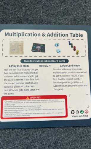 WOODEN MONTESSORI MULTIPLICATION BOARD GAME photo review